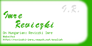 imre reviczki business card